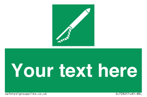 Custom sign safe condition Line throwing appliance